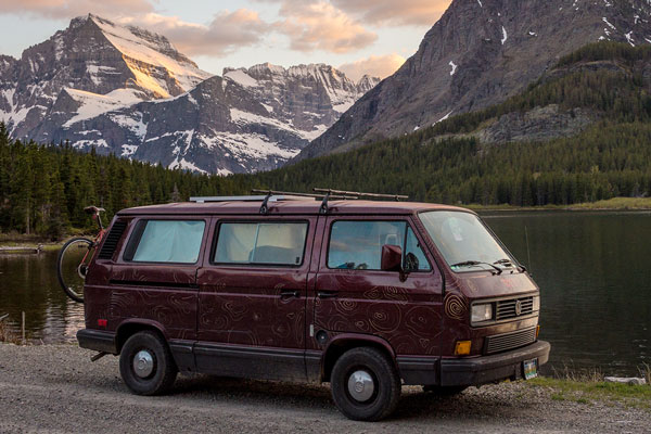 modern hippie van